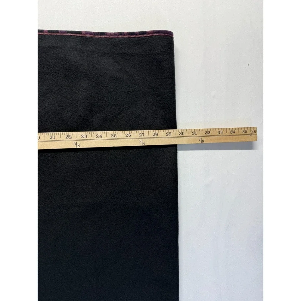 Lululemon Vinyasa Scarf Women OS Purple Black Ikat Stripe Cold Weather Cozy Soft
